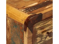 Aparador buffet cómoda mueble mueble organizador cocina salón salón con 3 cajones 55 x 30 x 70 cm madera maciza reciclada multicolor 02_0029736