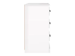Aparador buffet cómoda mueble mueble de almacenaje organizador cocina salón brillante 104,5 x 35,5 x 67,5 cm madera contrachapada blanco 02_0030565