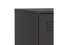 Aparador buffet cómoda mueble almacenaje organizador cocina salón salón 67 x 39 x 73 cm acero negro 02_0036013