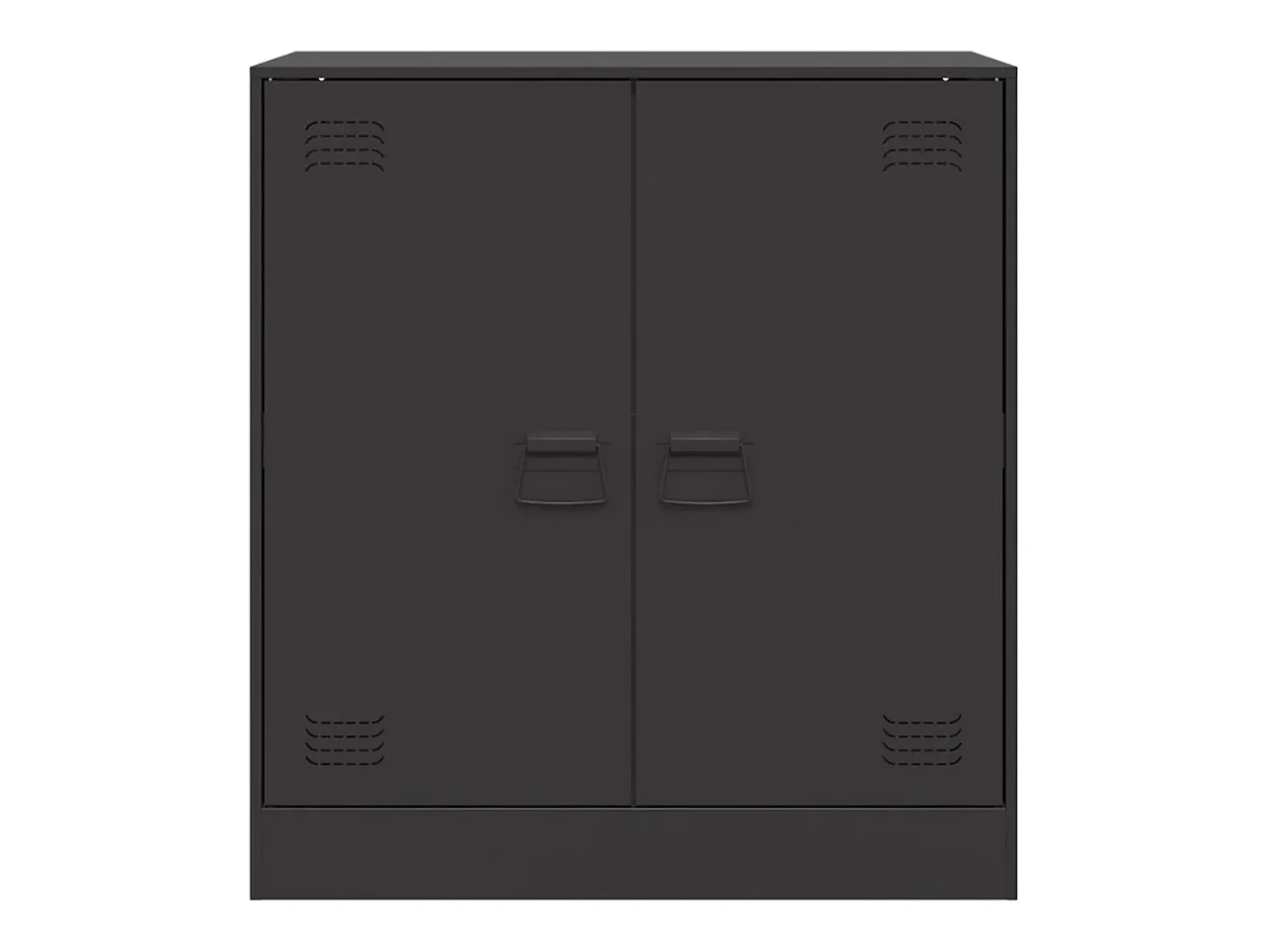 Aparador buffet cómoda mueble almacenaje organizador cocina salón salón 67 x 39 x 73 cm acero negro 02_0036013