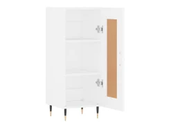 Aparador buffet cómoda mueble mueble de almacenaje organizador cocina salón salón 34,5 x 34 x 90 cm madera contrachapada blanco 02_0030244