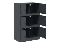 Aparador buffet cómoda mueble mueble de almacenaje organizador cocina salón salón 67 x 39 x 107 cm acero antracita 02_0029698