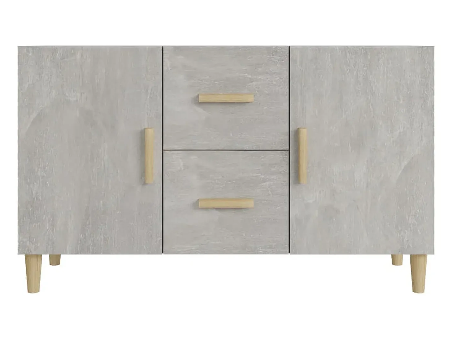 Aparador buffet cómoda mueble mueble de almacenaje organizador cocina salón salón 100 x 36 x 60 cm madera contrachapada gris 02_0031827