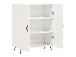 Aparador buffet cómoda mueble almacenaje organizador cocina salón brillante 69,5 x 34 x 90 cm madera contrachapada blanco 02_0030732