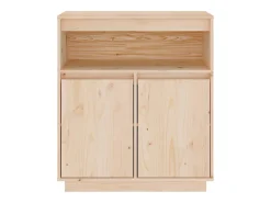 Aparador buffet cómoda mueble almacenaje organizador cocina salón salón 70 x 34 x 80 cm madera maciza de pino marrón 02_0029640
