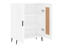 Aparador buffet cómoda mueble mueble de almacenaje organizador cocina salón brillante 69,5 x 34 x 90 cm madera contrachapada blanco 02_0030690
