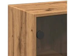 Aparador buffet cómoda mueble almacenaje organizador cocina salón salón alto con puertas hecho a mano madera contrachapada marrón 02_0032229