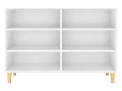 Aparador buffet cómoda mueble mueble de almacenaje organizador cocina salón salón 103,5 x 35 x 70 cm madera contrachapada blanco 02_0030181