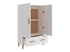 Aparador buffet cómoda mueble almacenaje organizador cocina salón salón 70 x 31 x 115 cm madera contrachapada blanco 02_0030479
