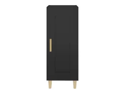 Aparador buffet cómoda mueble mueble de almacenaje organizador cocina salón salón 34,5 x 34 x 90 cm madera contrachapada negra 02_0035875