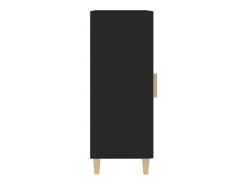 Aparador buffet cómoda mueble mueble de almacenaje organizador cocina salón salón 34,5 x 34 x 90 cm madera contrachapada negra 02_0035875