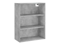Aparador buffet cómoda mueble mueble de almacenaje organizador cocina salón salón alto 69,5 x 34 x 180 cm madera contrachapada gris 02_0034568