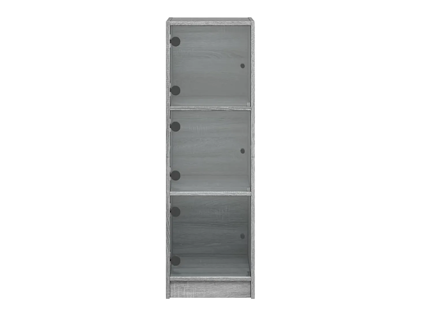 Aparador buffet cómoda mueble almacenaje organizador cocina salón salón con puertas de cristal Sonoma 35 x 37 x 109 cm gris 02_0030124
