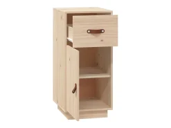 Aparador buffet cómoda mueble almacenaje organizador cocina salón salón 34 x 40 x 75 cm madera maciza de pino marrón 02_0029573