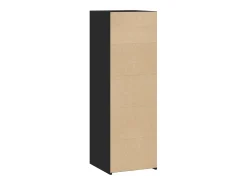 Aparador buffet cómoda mueble mueble de almacenaje organizador cocina salón salón 40 x 41 x 124 cm madera contrachapada negra 02_0035940