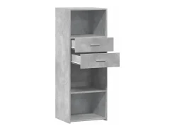 Aparador buffet cómoda mueble mueble de almacenaje organizador cocina salón salón alto 45 x 42,5 x 124 cm madera contrachapada gris 02_0034443
