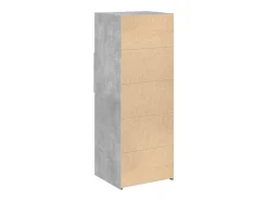 Aparador buffet cómoda mueble mueble de almacenaje organizador cocina salón salón alto 45 x 42,5 x 124 cm madera contrachapada gris 02_0034443