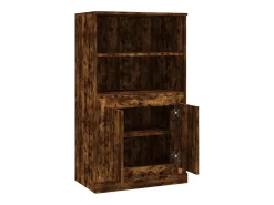 Aparador buffet cómoda mueble mueble de almacenaje organizador cocina salón salón alto 60 x 35,5 x 103,5 cm madera contrachapada marrón 02_0033373