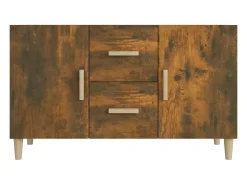 Aparador buffet cómoda mueble mueble de almacenaje organizador cocina salón salón 100 x 36 x 60 cm madera contrachapada marrón 02_0030837