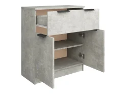 Aparador buffet cómoda mueble mueble de almacenamiento organizador cocina salón salón 60 x 30 x 70 cm madera contrachapada gris 02_0031953