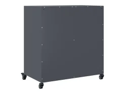 Aparador buffet cómoda mueble mueble de almacenaje organizador cocina salón salón 68,5 x 39 x 72 cm acero antracita 02_0029704