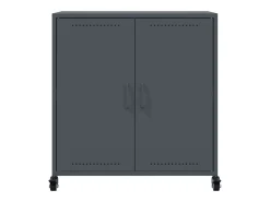 Aparador buffet cómoda mueble mueble de almacenaje organizador cocina salón salón 68,5 x 39 x 72 cm acero antracita 02_0029704