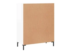 Aparador buffet cómoda mueble almacenaje organizador cocina salón brillante 69,5 x 34 x 90 cm madera contrachapada blanco 02_0030696