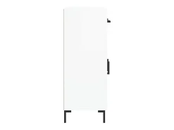 Aparador buffet cómoda mueble almacenaje organizador cocina salón brillante 69,5 x 34 x 90 cm madera contrachapada blanco 02_0030696