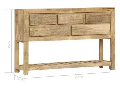 Aparador buffet mueble consola mueble de almacenaje 120 cm madera maciza de mango 4402254