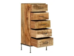 Aparador buffet mueble consola cómoda con almacenamiento 106 cm madera maciza de mango 4402089