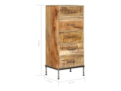 Aparador buffet mueble consola cómoda con almacenamiento 106 cm madera maciza de mango 4402089