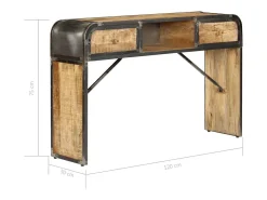 Aparador buffet mueble consola mueble de almacenaje 120 cm madera maciza de mango 4402200