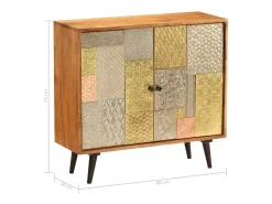 Aparador buffet mueble consola mueble de almacenamiento 80 cm madera maciza de acacia 4402249
