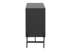 Aparador chapado en madera de fresno color negro con puertas en natural
