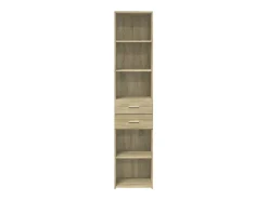 Aparador cómoda armario mueble organizador cocina salón salón alto sonoma 40 x 42,5 x 185 cm madera contrachapada marrón 02_0034062