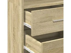 Aparador cómoda armario mueble organizador cocina salón salón alto sonoma 40 x 42,5 x 185 cm madera contrachapada marrón 02_0034062