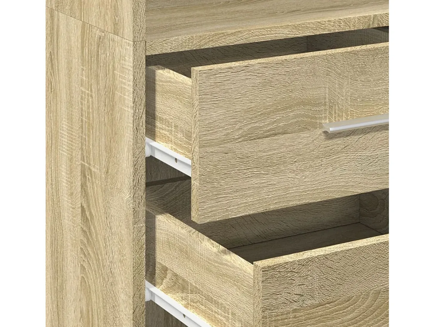 Aparador cómoda armario mueble organizador cocina salón salón alto sonoma 40 x 42,5 x 185 cm madera contrachapada marrón 02_0034062