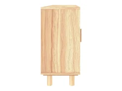 Aparador cómoda armario mueble organizador cocina salón salón 105 x 30 x 60 cm madera maciza de pino y ratán natural marrón 02_0035714