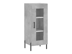 Aparador cómoda armario mueble organizador cocina salón salón alto 34,5 x 34 x 180 cm madera contrachapada gris 02_0034418