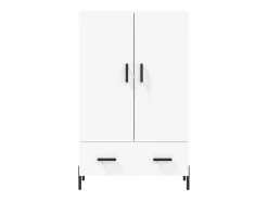Aparador cómoda armario mueble organizador cocina salón salón alto 69,5 x 31 x 115 cm madera contrachapada blanco 02_0032500