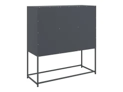 Aparador cómoda armario mueble organizador cocina salón salón 100,5 x 39 x 107 cm acero antracita 02_0029683