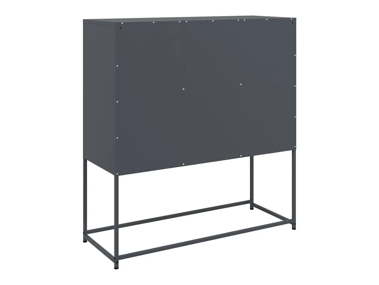 Aparador cómoda armario mueble organizador cocina salón salón 100,5 x 39 x 107 cm acero antracita 02_0029683