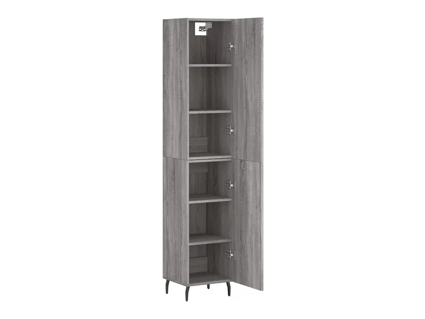 Aparador cómoda armario mueble organizador cocina salón salón alto Sonoma 34,5 x 34 x 180 cm madera contrachapada gris 02_0035286