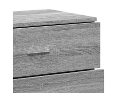 Aparador cómoda armario unidad de almacenamiento organizador cocina salón salón juego de 2 sonoma 60 x 39 x 80 cm madera contrachapada gris 02_0036968
