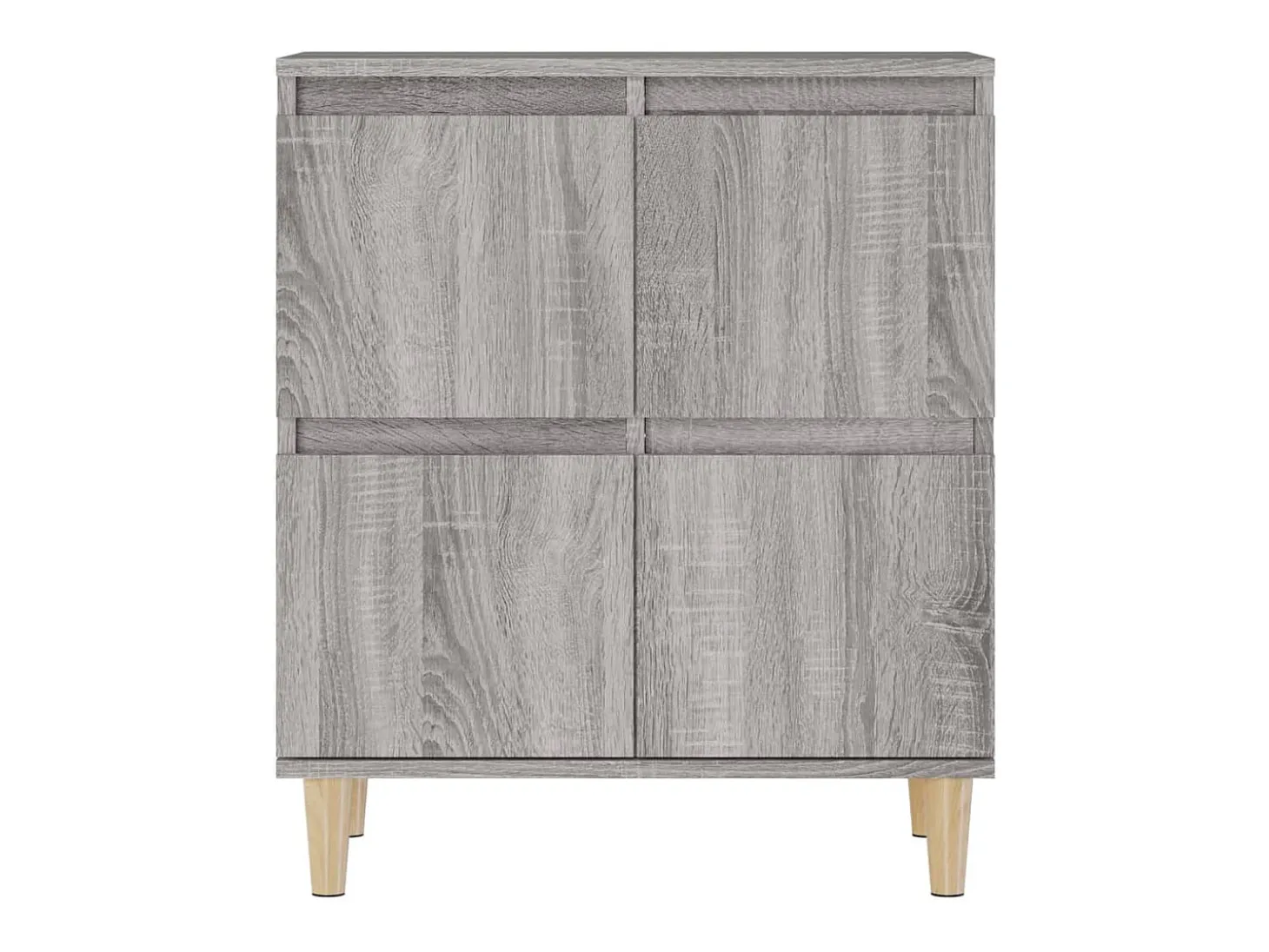 Aparador cómoda armario unidad de almacenamiento organizador cocina salón salón juego de 2 sonoma 60 x 35 x 70 cm madera contrachapada gris 02_0036964
