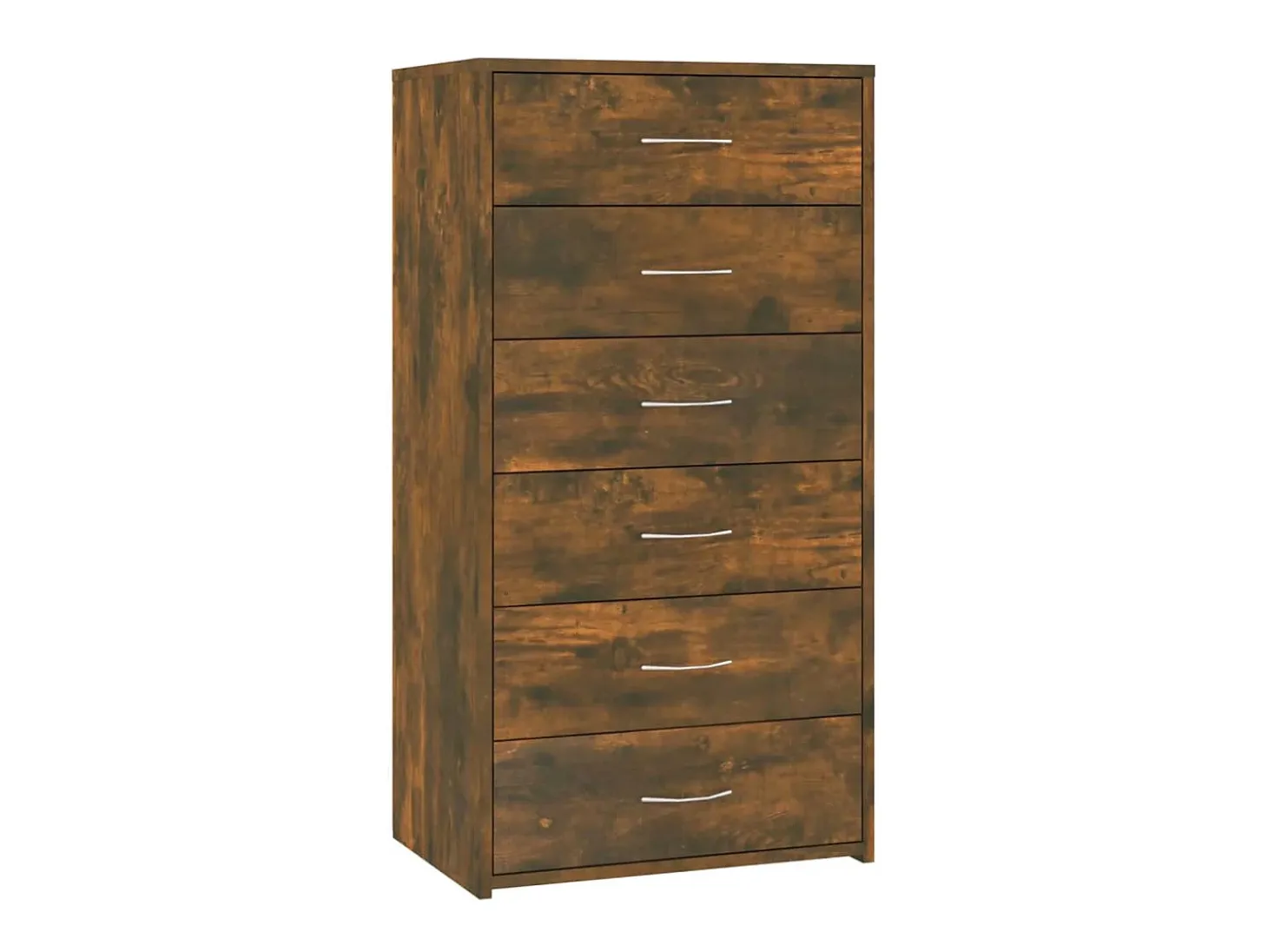 Aparador Cómoda Armario Unidad de Almacenamiento Organizador Cocina Salón Salón con 6 Cajones 50 x 34 x 96 cm Madera Contrachapada Marrón 02_0029759