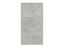 Aparador Cómoda Armario Unidad de Almacenamiento Organizador Cocina Salón Salón con 6 Cajones 50 x 34 x 96 cm Madera Contrachapada Gris 02_0029761