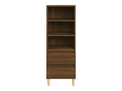 Aparador cómoda cómoda armario mueble organizador cocina salón salón alto 40 x 36 x 110 cm madera contrachapada marrón 02_0033711