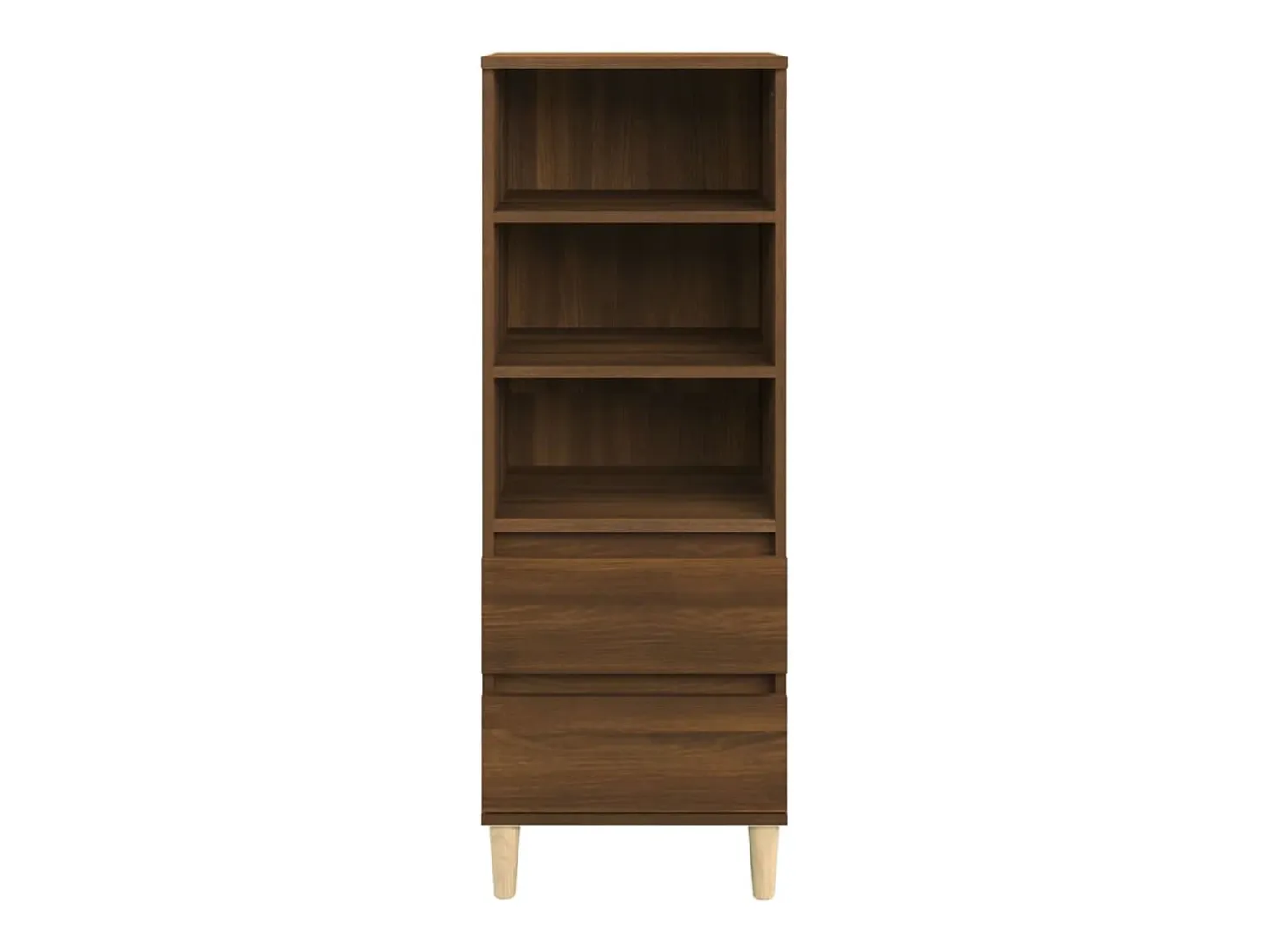 Aparador cómoda cómoda armario mueble organizador cocina salón salón alto 40 x 36 x 110 cm madera contrachapada marrón 02_0033711