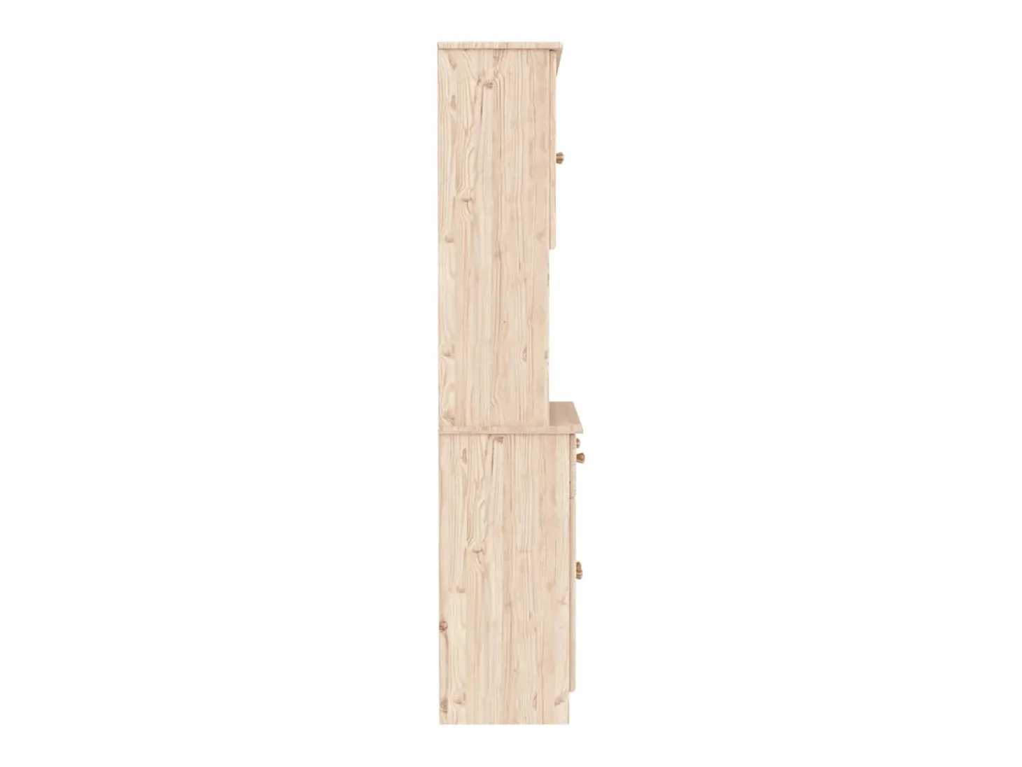 Aparador cómoda cómoda armario mueble organizador cocina salón salón 77 x 35 x 165 cm madera maciza de pino marrón 02_0029671